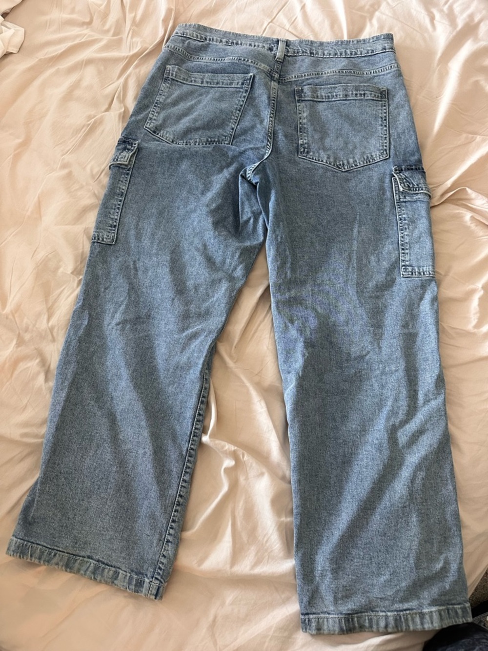 GAP Light Blue Loose Cargo Mid-Rise Jeans - Picture 2 of 4